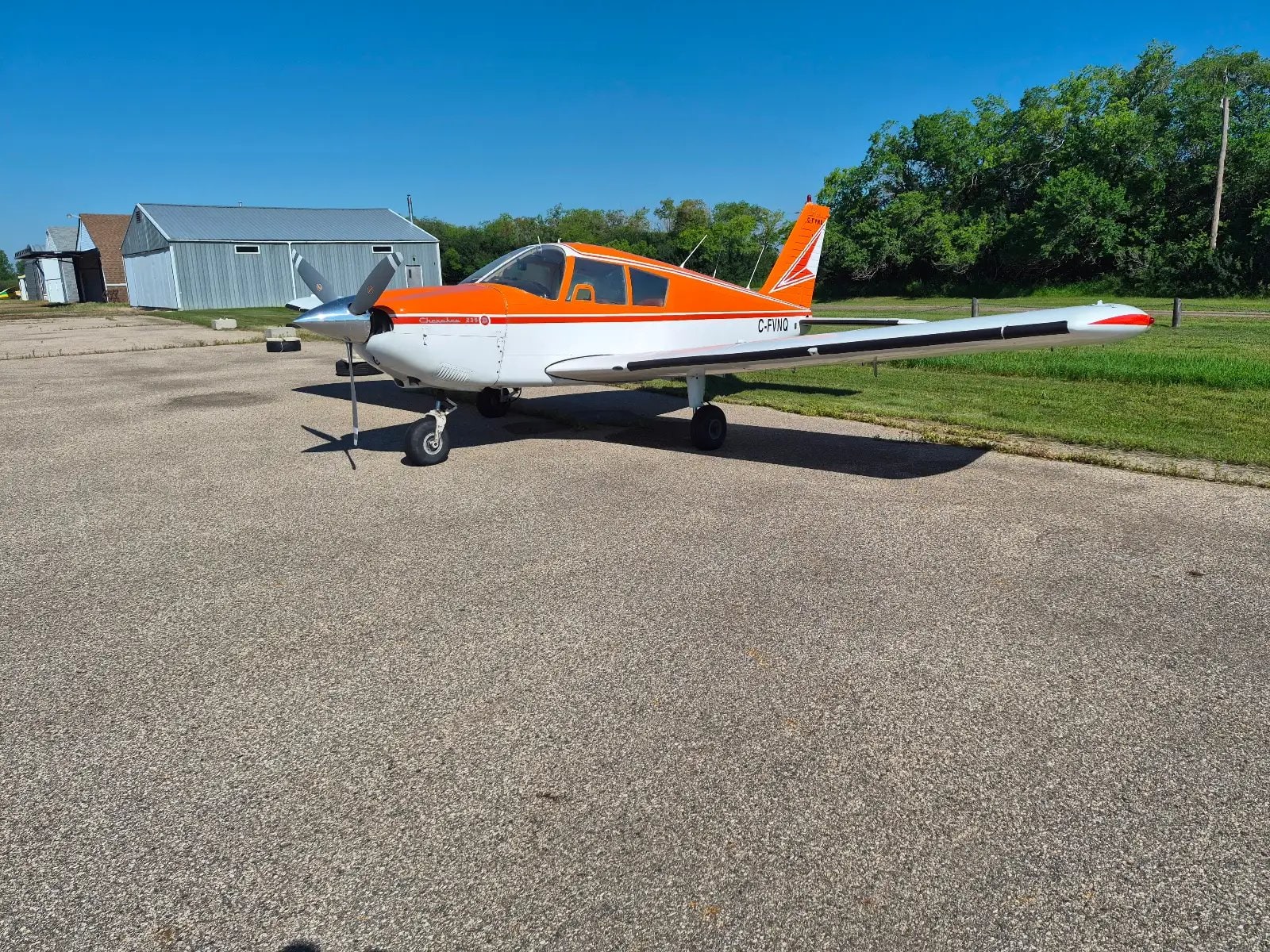 Exterior view of a 1967 Piper PA-28-235 for sale in SK