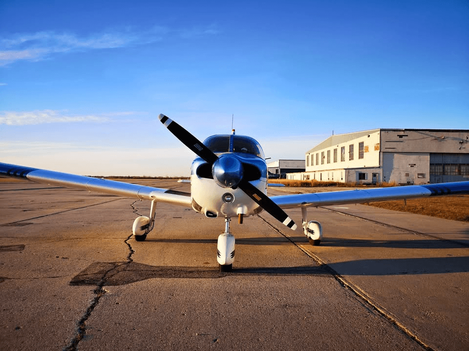 Exterior view of a 1965 Piper PA-28-180 for sale in MB